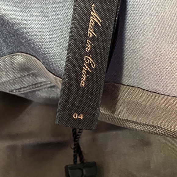 NWOT BCBG Satin Gray Skirt - Picture 9 of 10